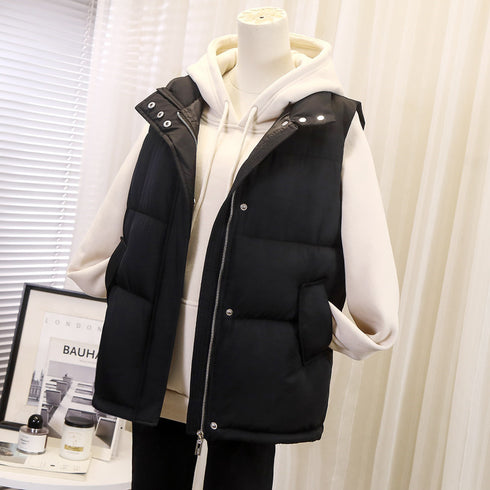 Loose Waistcoat Cotton-padded Jacket Student Vest - ROUTINE FASHION