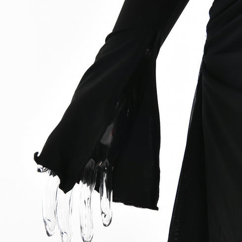 Irregular Tunic Waist Slim Dress Suspenders In Summer - ROUTINE FASHION