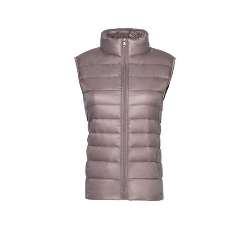Stand-up Collar Lightweight Down Jacket Women's Vest - ROUTINE FASHION
