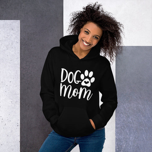 Women's Dog Mom Letter Print Hoodie - ROUTINE FASHION