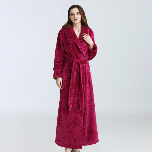 Dressing Gown Women Winter Warm Bathrobe Pajamas - ROUTINE FASHION