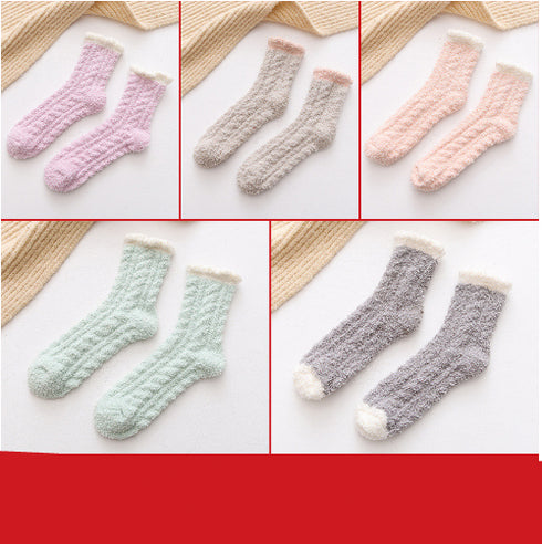 Women Thermal Fluffy Socks Autumn Winter Warm Socks - ROUTINE FASHION
