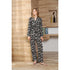 Loungewear Lapel Cardigan Long Sleeve Long Trouser Pyjama Set - ROUTINE FASHION