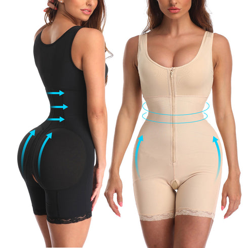 Women's Zipper Slimming Bodysuit Shapewear - ROUTINE FASHION
