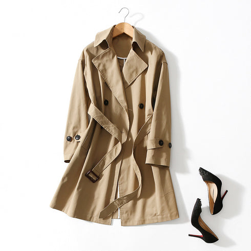 Classic Double-breasted Trench Coat - ROUTINE FASHION