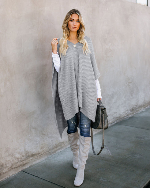 Cape sweater knitted top sweater - ROUTINE FASHION