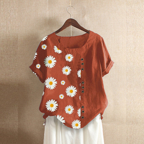 Linen Blouse Shirt - ROUTINE FASHION