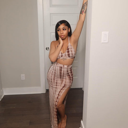 Fashion Neck Style Wrap Skirt Suit - ROUTINE FASHION