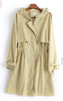 Hooded straight women's trench coat - ROUTINE FASHION