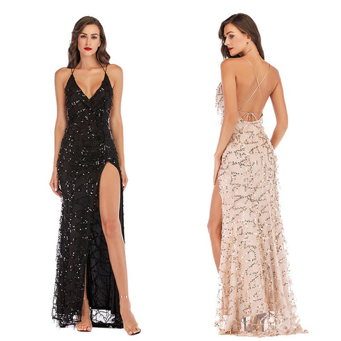 Women's Fringe High Cut Sling Dress - ROUTINE FASHION