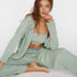 Women's Fashion Solid Color Pajamas Undershirt Three-piece Set - ROUTINE FASHION