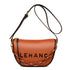 Acrylic Letter Shoulder Soft Leather Square Bag - ROUTINE FASHION