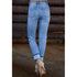 Ladies Washed Shredded Slim Fit Stretch Jeans - ROUTINE FASHION