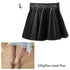 High waist Faux Leather Skirt sun skirt pleated skirt - ROUTINE FASHION
