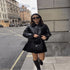 Black Leather Coat Jacket Short Plush High Fashion Winter Women - ROUTINE FASHION