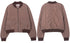 American Retro Coffee Color Short Baseball Cotton Coat Women - ROUTINE FASHION