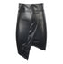 OFFICE EXECUTIVE BLACK FAUX LEATHER SKIRT - ROUTINE FASHION