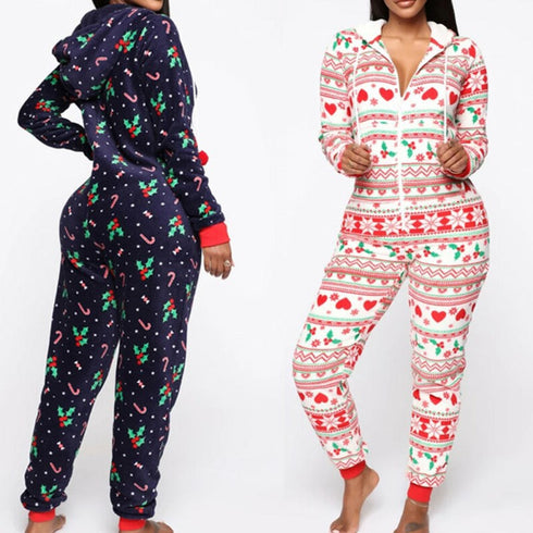 Hooded Nightwear for women Christmas Pajamas set - ROUTINE FASHION