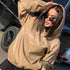 Women's Leather Versatile Round Neck Hoodie - ROUTINE FASHION