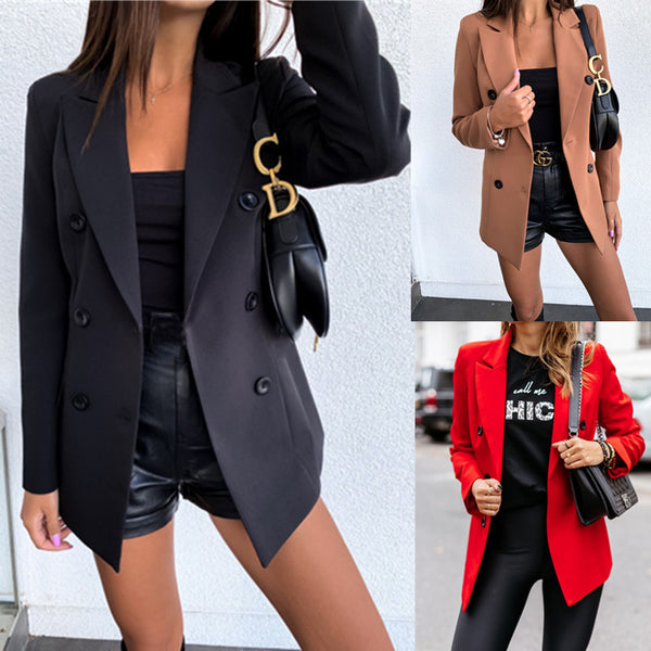 Double-breasted button blazer - ROUTINE FASHION