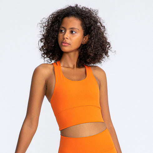 High Support Padded Gym Athletic Sports Bras Tops Women Naked Feel Yoga Fitness Workout Running Crop Bras - ROUTINE FASHION