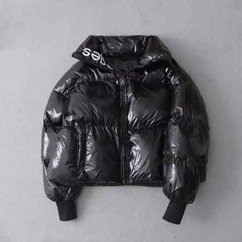 Women's Short Glossy Padded Down Jacket - ROUTINE FASHION