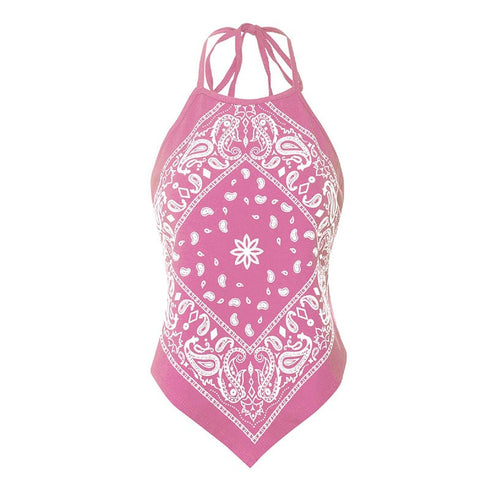 European And American Round Neck Print Undershirt Top - ROUTINE FASHION