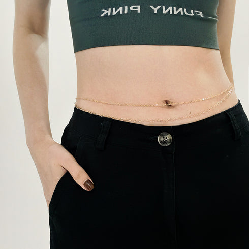 Sexy Metal Chain Double Body Chain Gold Heart Everything Stylish Beach Waist Chain Accessories Personality Waist - ROUTINE FASHION