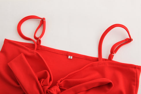 High waist ruffled hip wrap holiday skirt - ROUTINE FASHION