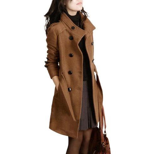Woolen coat trench coat - ROUTINE FASHION
