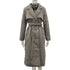 Long Down Collar Parkas Women Coat Tie Belt Jackets Ladies - ROUTINE FASHION