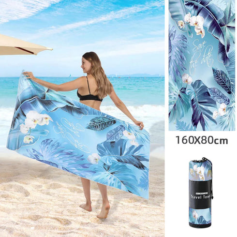 Double Sided Fleece Printed Beach Towel Microfiber Beach Towel - ROUTINE FASHION