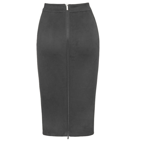 Deer Velvet Leather Skirt - ROUTINE FASHION