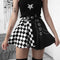 Skirt Gothic Plaid A Line Mini Skirts Harajuku Streetwear - ROUTINE FASHION