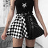 Skirt Gothic Plaid A Line Mini Skirts Harajuku Streetwear - ROUTINE FASHION