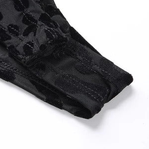 Black Leopard Mesh Bodysuit - ROUTINE FASHION