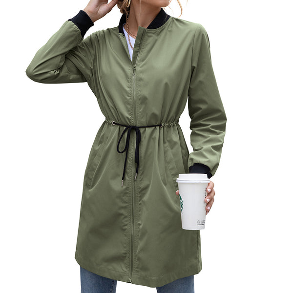 Long hooded waist trench coat - ROUTINE FASHION