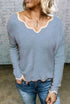 V-neck knitted jumper - ROUTINE FASHION