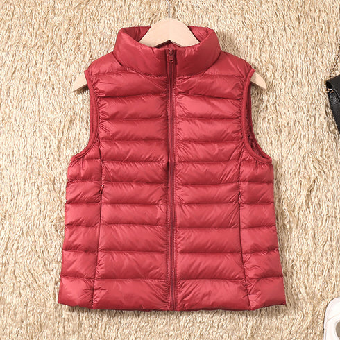 Lightweight down jacket women's Vest Short Size Large - ROUTINE FASHION