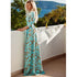 Dress mid sleeve v-neck mopping maxi skirt - ROUTINE FASHION