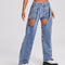 Street Jeans Women's Straight Ripped Trousers - ROUTINE FASHION