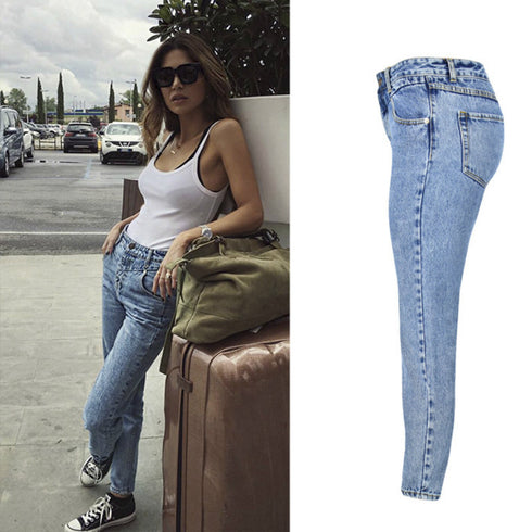High-rise slim straight-leg washed jeans - ROUTINE FASHION
