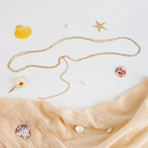 Sexy Metal Chain Double Body Chain Gold Heart Everything Stylish Beach Waist Chain Accessories Personality Waist - ROUTINE FASHION