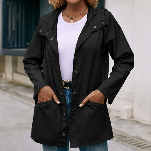Sports Waterproof Hooded Casual Hiking Raincoat Jacket Top Women - ROUTINE FASHION