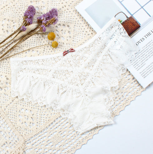 Lace Bow Knot Crossover Women's Briefs - ROUTINE FASHION