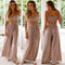 Women's Suspenders Printed Tops Wide Leg Pants Suit - ROUTINE FASHION