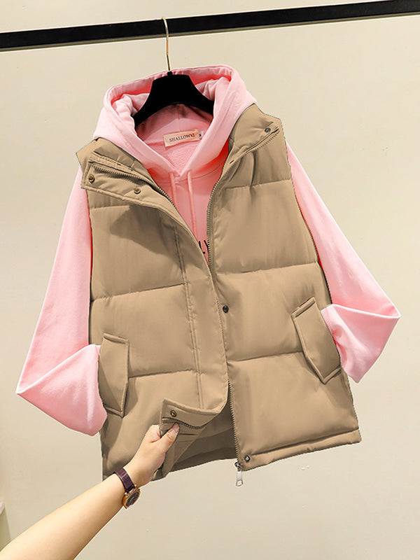 Loose Waistcoat Cotton-padded Jacket Student Vest - ROUTINE FASHION