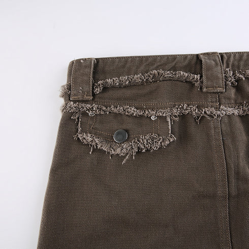 High-waisted Denim Denim Skirts - ROUTINE FASHION