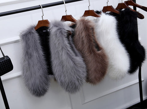 Faux Fox Fur Short Slim Waistcoat - ROUTINE FASHION