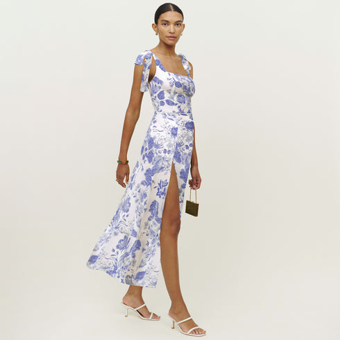 Spring And Summer New Women's Halter Straps Bustier Floral Dresses - ROUTINE FASHION